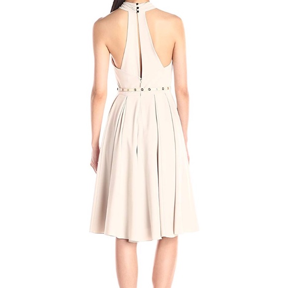 a line halter short dress Anya Linen Halter Mini Dress / Oat Marle | MESHKI